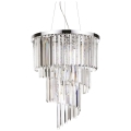 Ideal Lux - Suspension filaire en cristal CARLTON 12xE14/40W/230V d. 50 cm chrome brillant